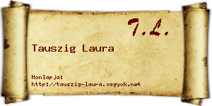 Tauszig Laura névjegykártya